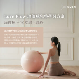 Love Flow 瑜伽球完整學習方案｜瑜伽球 + 10堂線上課程 //三人同行團購優惠//